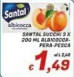 Idromarket Santal succhi albicocca-pera-pesca offerta