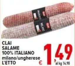 Iper Triscount Clai salame 100% italiano offerta
