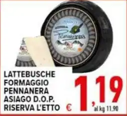 Iper Triscount Formaggio Pennanera Asiago D.O.P. Riserva offerta