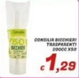 Idromarket Consilia bicchieri trasparenti offerta