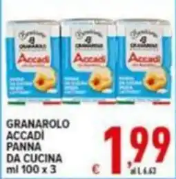 Iper Triscount Granarolo Accadi Panna da cucina offerta