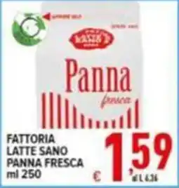 Iper Triscount Panna fresca Fattoria Latte Sano offerta
