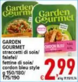 Iper Triscount Garden Gourmet straccetti di soia/falafel/fettine di soia/cordon bleu style offerta