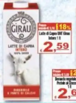 CTS Supermercati Latte di capra Girau offerta