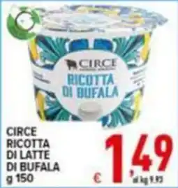 Iper Triscount Circe ricotta di latte di bufala offerta