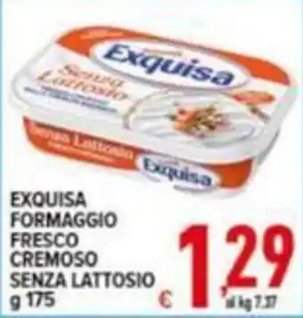 Iper Triscount Exquisa formaggio fresco cremoso senza lattosio offerta