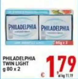 Iper Triscount Philadelphia Twin Light offerta