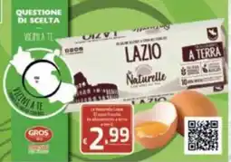 CTS Supermercati Lazio Naturelle uova fresche a terra offerta