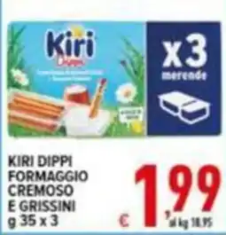 Iper Triscount Kiri Dippi Formaggio Cremoso e Grissini offerta
