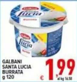Iper Triscount Galbani Santa Lucia Burrata offerta