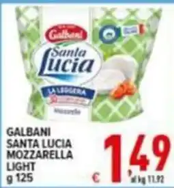 Iper Triscount Galbani Santa Lucia Mozzarella Light offerta