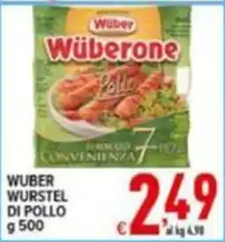 Iper Triscount Wuber Würstel di pollo offerta