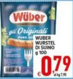Iper Triscount Wüber Wurstel di suino offerta