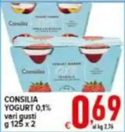 Iper Triscount Consilia yogurt 0,1% offerta
