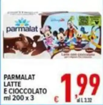 Iper Triscount Parmalat latte e cioccolato offerta