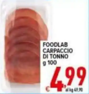Iper Triscount Foodlab carpaccio di tonno offerta