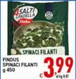 Iper Triscount Findus spinaci filanti offerta