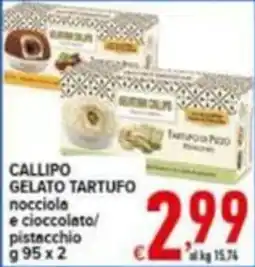 Iper Triscount Callipo gelato tartufo nocciole e cioccolato/pistacchio offerta