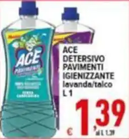 Iper Triscount ACE Detersivo Pavimenti Igienizzante lavanda/talco offerta
