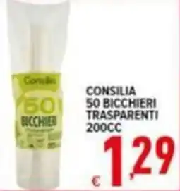 Iper Triscount Consilia bicchieri trasparenti offerta