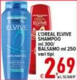 Iper Triscount L'OREAL ELVIVE SHAMPOO offerta