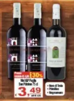 CTS Supermercati Vini IGP Puglia San Pietro 75 d offerta