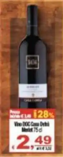 CTS Supermercati Vino DOC Casa Delia Merlot offerta