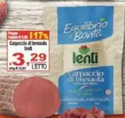 CTS Supermercati Carpaccio di bresaola lenti offerta