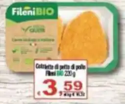 CTS Supermercati Collette di petto di pollo Fileni BIO offerta
