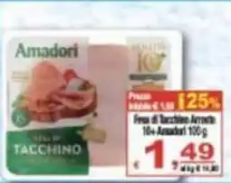 CTS Supermercati Fesa di Tacchino Arrosto 10+ Amadori offerta