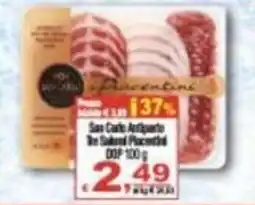 CTS Supermercati San Carlo Antipasto Tre Salumi Piacentini DOP offerta