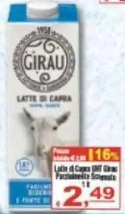 CTS Supermercati Latte di Capra Girau offerta