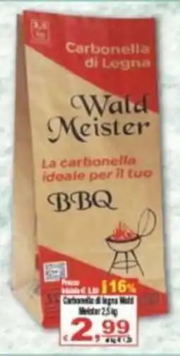 CTS Supermercati Carbonella di legna Wald Meister offerta