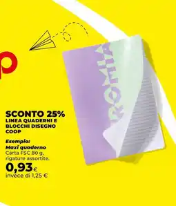 Unicoop Maxi quaderno ROMIA offerta