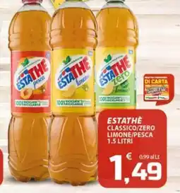SpesaPiù Supermercati Estathè classico/zero limone/pesca offerta