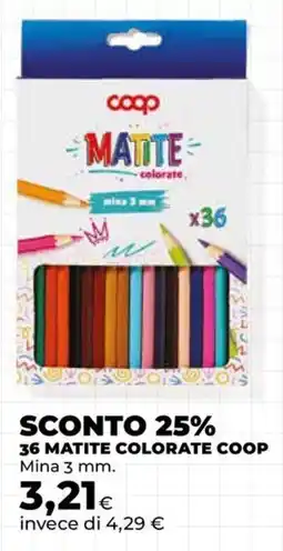 Unicoop Matite colorate Coop offerta