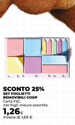 Unicoop Set foglietti removibili Coop offerta