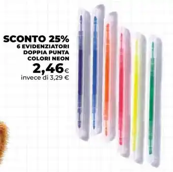 Evidenziatori doppia punta colori neon