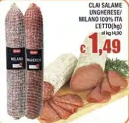 Top Supermercati Clai salame ungherese offerta