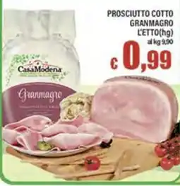 Top Supermercati Prosciutto cotto Granmagro offerta