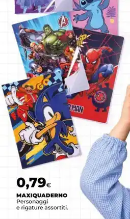 Unicoop Maxiquaderno Personaggi offerta