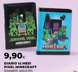 Unicoop Diario 12 mesi Pixel Minecraft offerta