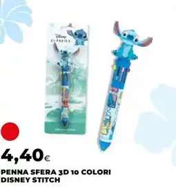 Unicoop Penna Sfera 3D Disney Stitch offerta