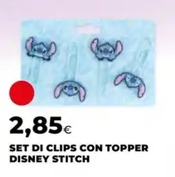 Unicoop Set di clips con topper Disney Stitch offerta