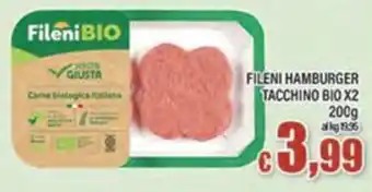 Top Supermercati Fileni hamburger tacchino bio offerta