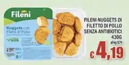 Top Supermercati Fileni Nuggets di filetto di pollo senza antibiotici offerta