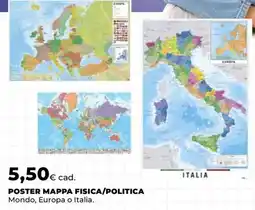 Unicoop Poster Mappa Fisica/Politica offerta