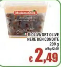 Top Supermercati Madama Oliva Olive nere den. condite offerta