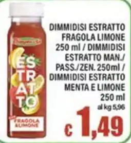 Top Supermercati Dimmidisi estratto fragola limone offerta