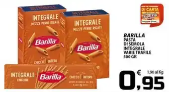 Barilla pasta di semola integrale varie trafile